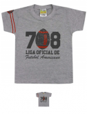 Camiseta Infantil de Menino Manga Curta Cinza - Jaca-Lelé