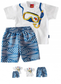. Conjunto Infantil Masculino de Verão Mergulho Branco - Kyl