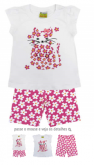 Conjunto Infantil Floral para Menina Pink- Jaca-Lelé
