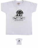Camiseta Infantil Menino com Bordado de Cachorro Branca - Ni