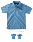 Camiseta Infantil Masculina Pólo em Meia Malha Azul - Milon